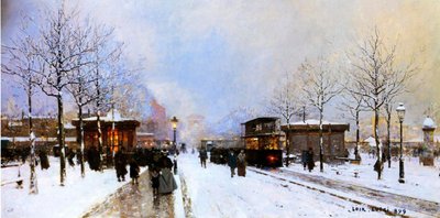 Porte Maillot in Winter, Paris by Luigi Loir
